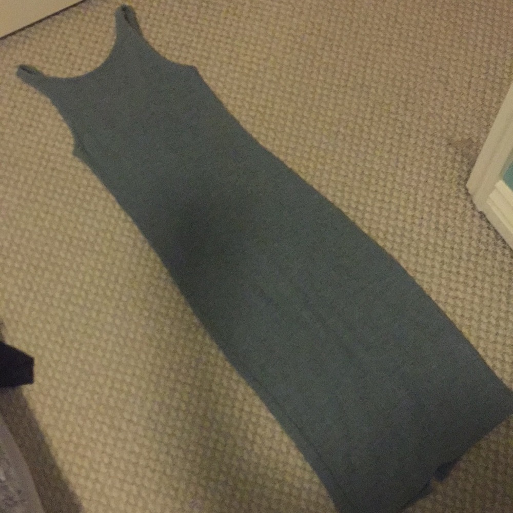NWOT ZARA teal linen midi dress